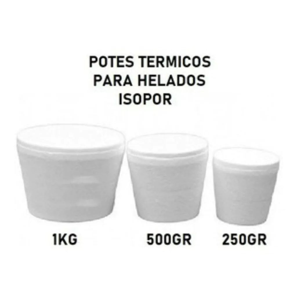 Potes de helado x 20 un